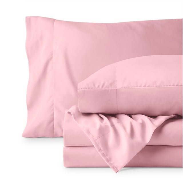 Ivy Union Microfiber Sheet Set - Breathable - Deep Pocket, Twin XL, Light Pink