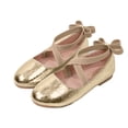 thumbnail image 4 of MIASHUI Chaussures de Robe pour Tout-Petits Petites Filles Ballerines Ballerines Plates Enfants Mary Janes, Or, 5-5,5 Ans, 4 of 4