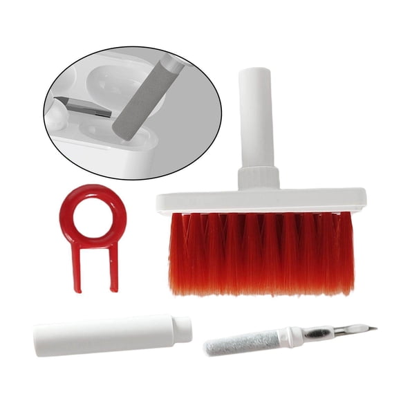 pitrice 4x Keyboard Cleaning Brush Corner Gap Tools Cleaner for Keyboard Gamers PC Red