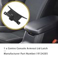 thumbnail image 2 of Black Centre Console Armrest Lid Latch For Chevy Impala 2006-2013 19124205, 2 of 11
