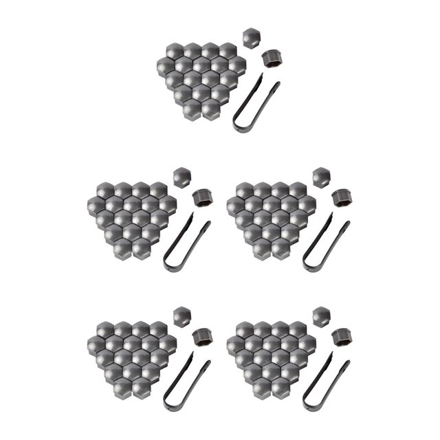 ZheElen 20 Pieces Car Wheel Nut Caps Auto Hub Screw Cover Automobile Protector Gray 21mm 5Set
