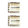 thumbnail image 1 of Transemion 36 Pieces Ear Gauges Stretching Kit Expanders 14G-00G Plugs Gold 36 Pcs 2Set, 1 of 1