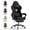LW20-Black, variant on Luxvie Gaming Chair with Footrest Velvet Fabric High Back Ergonomic Gamer Chair with Headrest and Massage Lumbar Cushion Racing Reclining Video Game Chair for Adults, Black