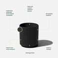 thumbnail image 2 of Veradek Demi Series 12" Plastic-Stone Planter - Black, 2 of 9