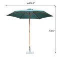 thumbnail image 1 of Outsunny parapluie de plage en bois de patio, 1 of 4