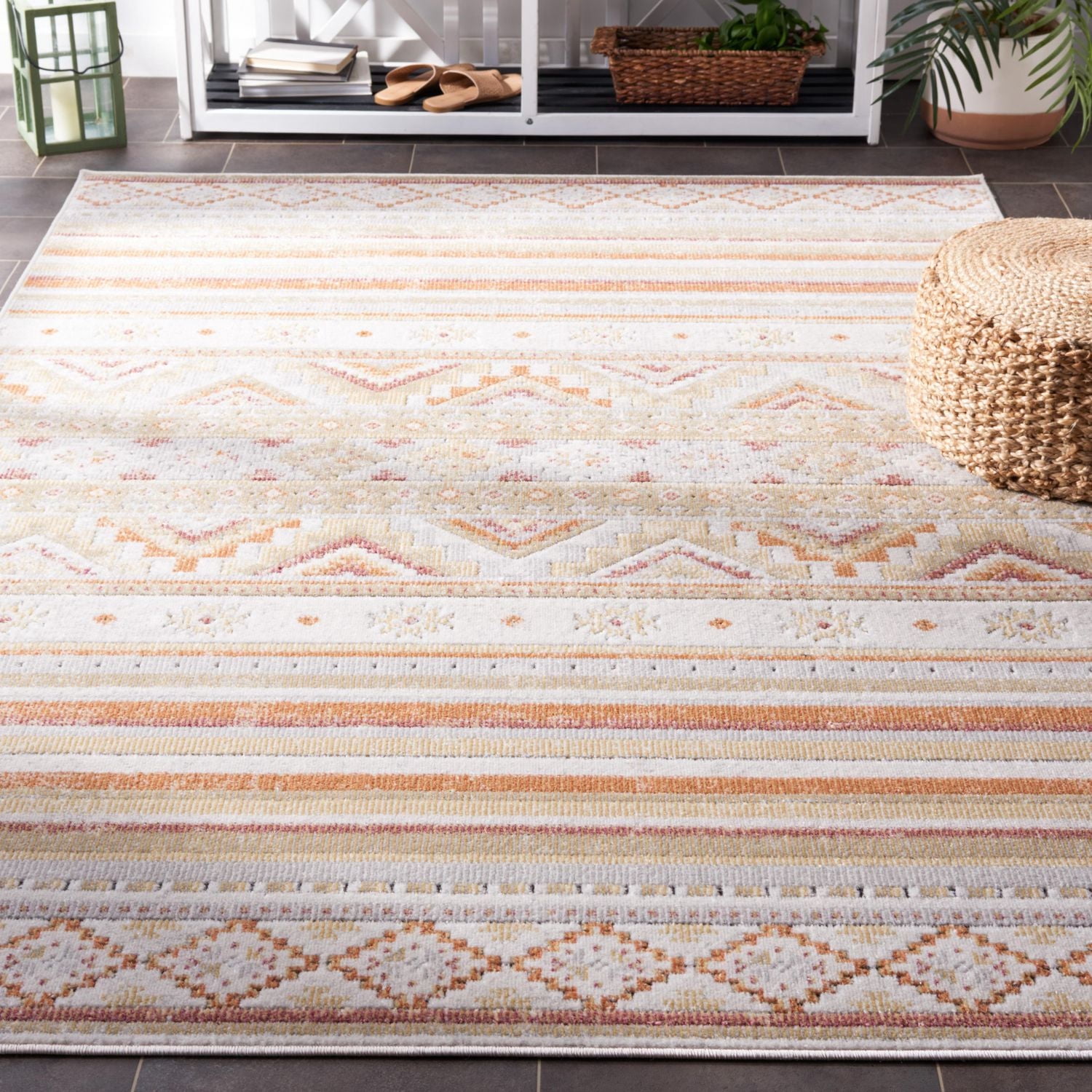 SAFAVIEH Cabana Glenn Geometric Indoor/Outdoor Area Rug
