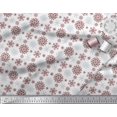 thumbnail image 3 of Soimoi Modal Satin Fabric Snowflake Artistic Printed Fabric 1 Yard 42 Inch Wide, 3 of 3