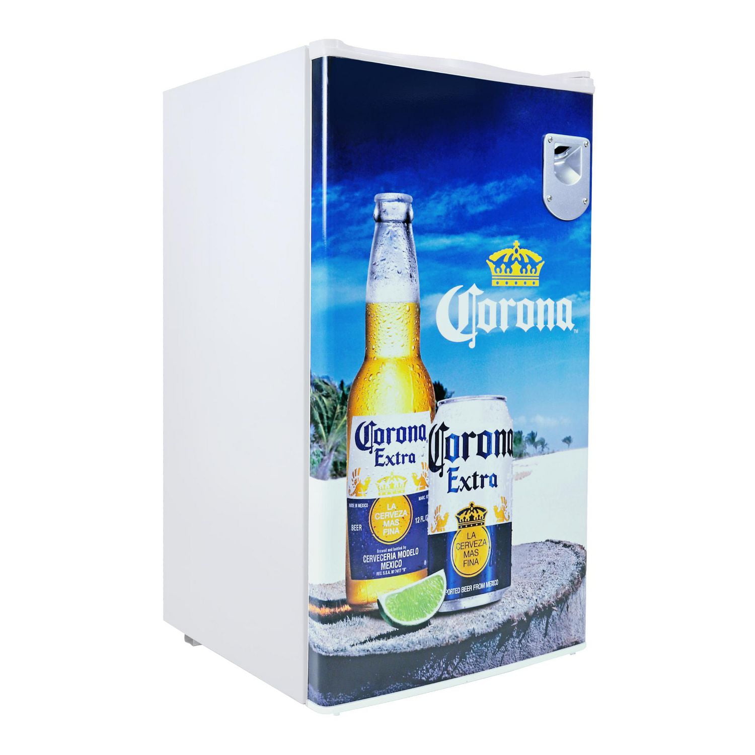 Corona 3.2 cu.ft Compact Fridge with Bottle Opener 90L. White