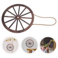 thumbnail image 2 of Western Home Decor 2Pcs Wooden Wheels Coffee 7.87 Inch for Home Bar and Garage, 2 of 9