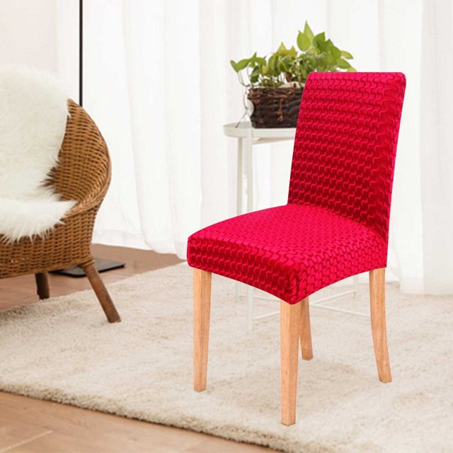 Birdeem Stretch Dining Chair Covers,One Piece Elastic Slipcover for Home and Hotel Use,Fits Chairs with Back Height 16.9 To 18.9 Inches,Easy Fit Protective Cover