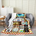 thumbnail image 1 of Erosebridal RV Camper Sherpa Blanket, Camping Car Petchwork Fuzzy Blanket Throw, Lodge Cabin Room Decor, 1 of 1