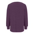 thumbnail image 3 of Meichang Cyber and Monday Deals, Puff Long Sleeve Shirts for Women Plus Size Square Neck Ribbed Knit Tops Solid Loose Fit Side Slit Hem Blouses Spring Trendy Women Tunic Tops, 3 of 4