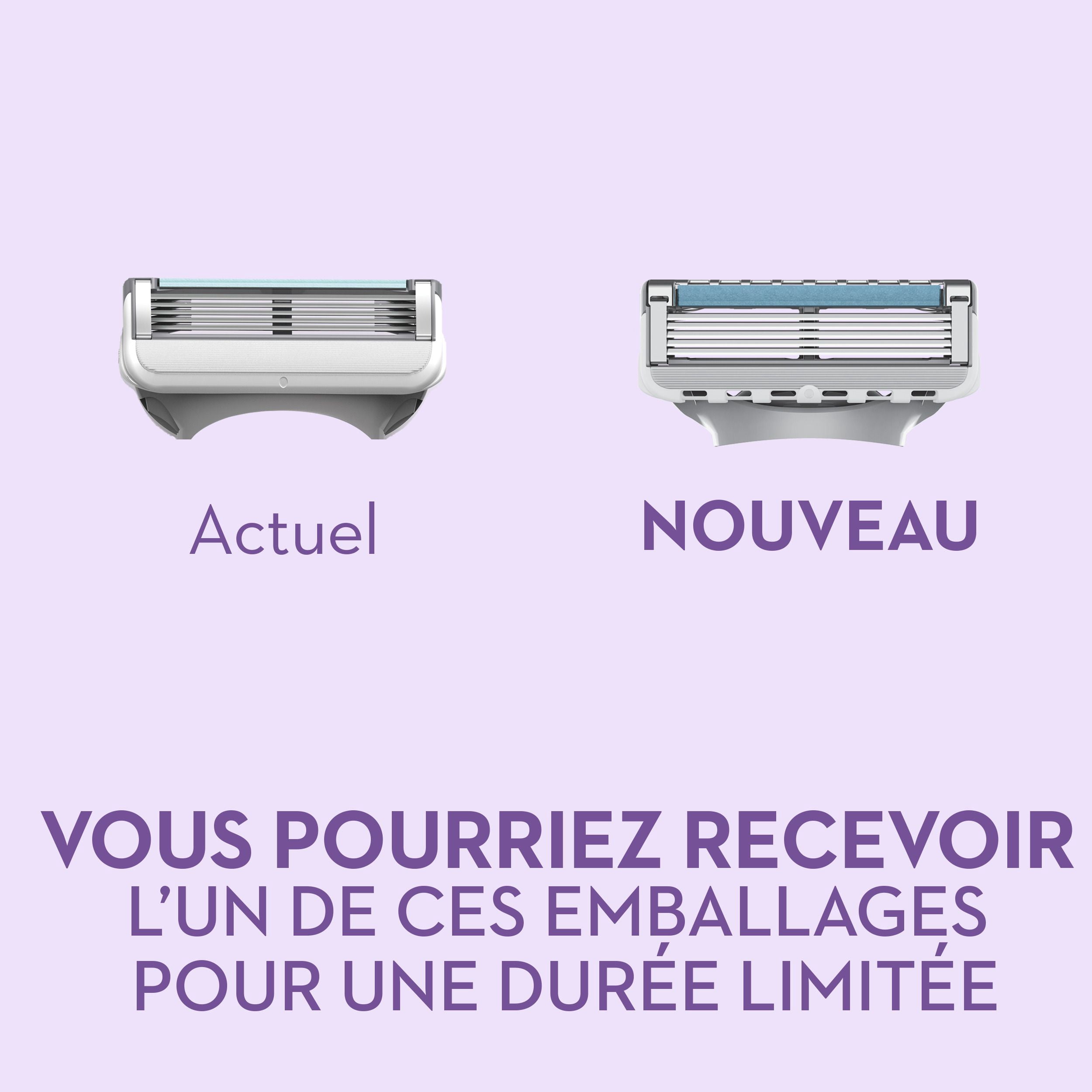 joy Rasoir pour Femmes Qui Change de Couleur, Trousse de Rasage avec 1 Manche + 2 Cartouches de Lames
