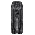 thumbnail image 3 of TOPTIE Pantalon de Chef de Cuisine pour Homme à Rayures Noires Style Cargo, 3 of 5