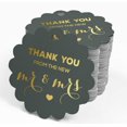 thumbnail image 4 of Inkdotpot Real Gold Foil Thank You From The New Wedding Tags Favor Hang Paper Tags 100 Piece, 4 of 6
