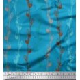 thumbnail image 1 of Soimoi Japan Crepe Satin Fabric Clover Flower Printed Fabric 1 Yard 42 Inch Wide, 1 of 1