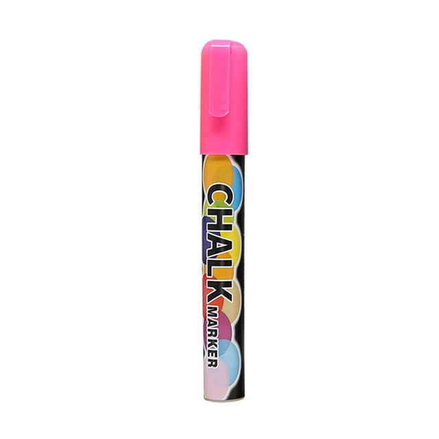 Dustless Erasable Markers,Car Markers for Glass Washable –6mm Liquid Chalk Car Paint Pen Wet Erasable, 1 Neon Chalk Markers for Chalkboard, Blackboard, Bistro, Glass, Mirrors, Auto Windshield,Pink