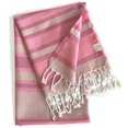 thumbnail image 1 of HomeRoots 401823 Shades of Pink Striped Design Turkish Beach Blanket, Multi Color, 1 of 1