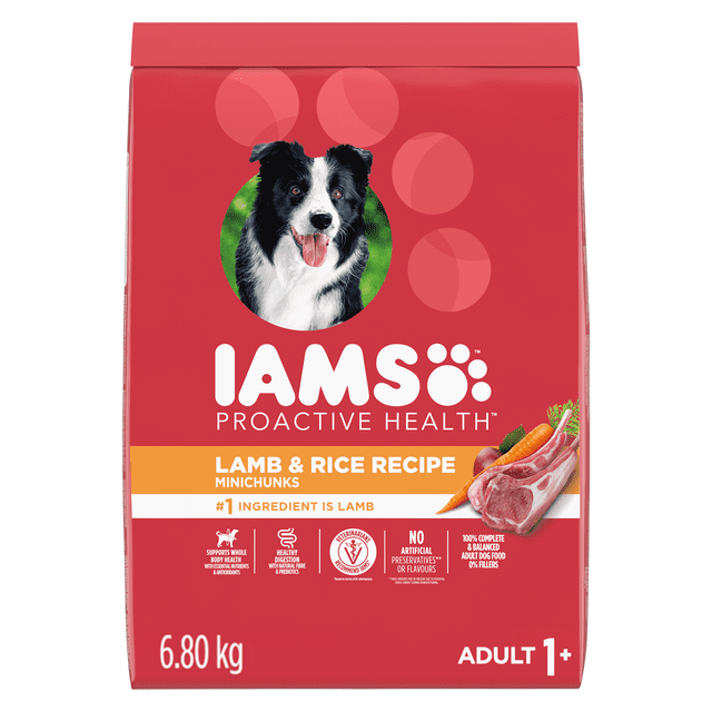 Iams Minichunks Adult Dry Dog Food Lamb & Rice Recipe 6.8kg
