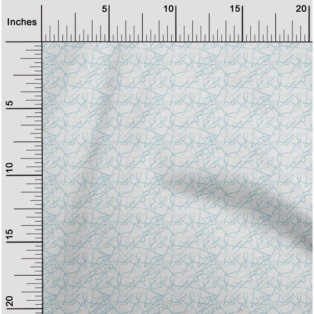 oneOone Silk Tabby Sky Blue Fabric Triangle Shape Geometric Sewing Craft Projects Fabric Prints By Yard 42 Inch Wide