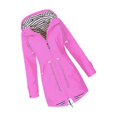 thumbnail image 1 of Decodeary Chandail à Capuchon Doux Veste Femme Imperméable Manteau de Pluie Extérieur Rose m, 1 of 4