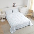 thumbnail image 4 of Erosebridal Kawaii Blue Stars Bedding Comforter Set, Princess Dreamy Down Comforter, Reversible 2 Pieces, 4 of 8