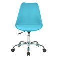 thumbnail image 2 of Pemberly Row Teal Blue Office Chair with Pneumatic Chrome Base, 2 of 5