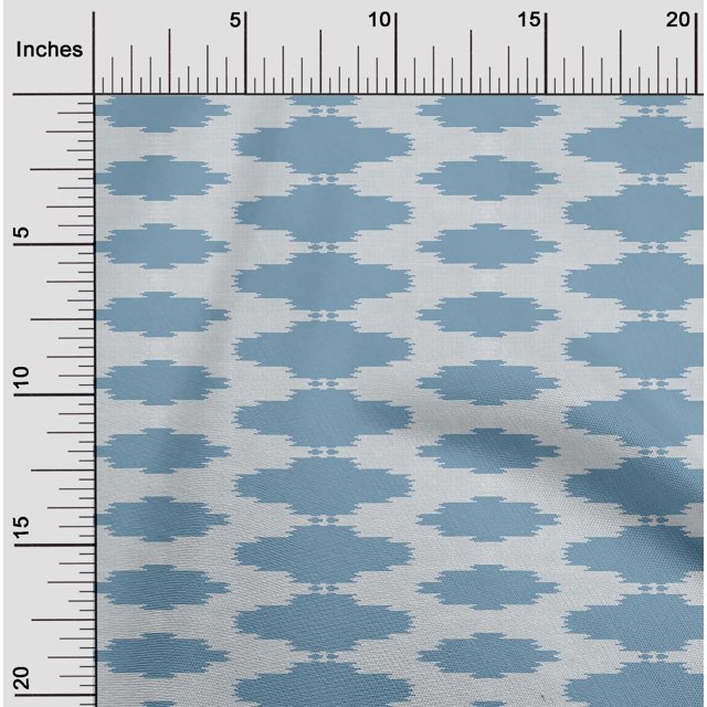 oneOone Cotton Flex Fabric Plus Sign Kasuri Printed Fabric 1 Yard 40 Inch Wide