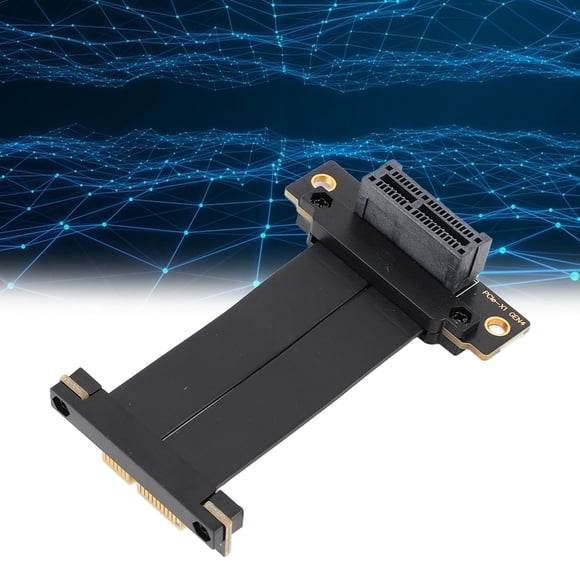 Extrêmement Rapide Câble d'Extension PCIe 4.0 X1 à 90 Degrés pour Carte GPU Riser avec Taux de Transfert PCIe 16Gbps, Convient aux Transferts de Données à Haute Vitesse dans les Espaces Compacts
