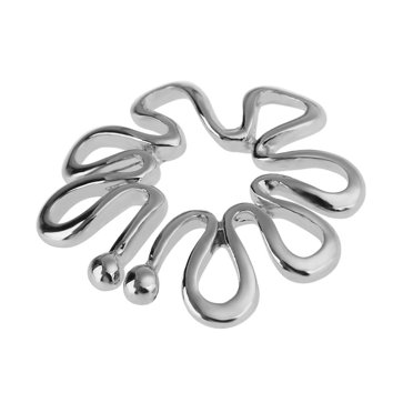 Lutabuo 316L Surgical Steel Non Piercing Clip On Flower Nipple Ring Body Jewelry