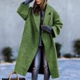thumbnail image 1 of Jienlioq Winter Jackets Women Jackets Clearance Plus Size Fall Straight Cardigan Button Pocket Coat, 1 of 6