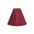 thumbnail image 2 of Jupe pour Filles Ensemble Uniforme Scolaire Rouge Tartan Ourlet Plissé 6 Ans, 2 of 6