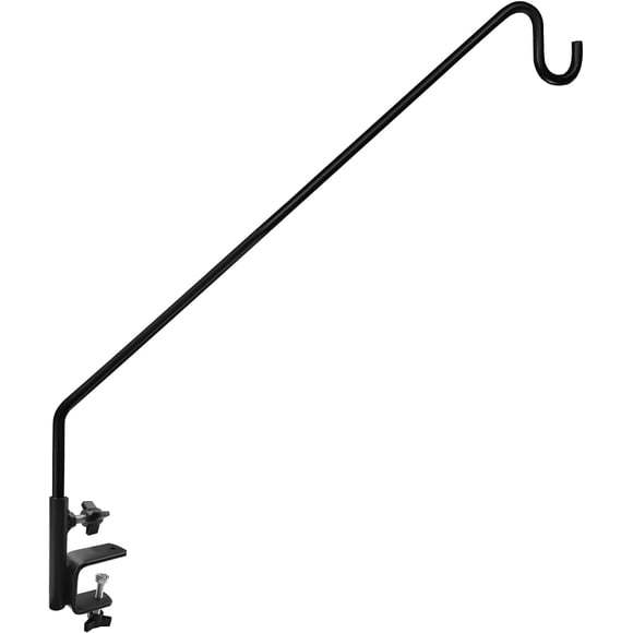 Urban Deco Crochet de Terrasse Robuste pour Rail et Poteau, Crochet de Terrasse Extensible et Ajustable pour Suspendre Mangeoire à Oiseaux, Plantes, Paniers à Suif, Carillons Éoliens, Lanternes (Crochet de Terrasse - 1 Paquet)