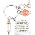 thumbnail image 1 of Vensio -Nurse Graduation Keychain Appreciation Gift for Women, Nursing Student School Graduation Present, Thoughtful Medical Profession Keepsake for Nurse Week, 1 of 5