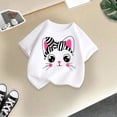 thumbnail image 5 of PMVFHDE Hauts d'Été pour Fille Hauts d'Été pour Filles T-Shirts pour Fille T-Shirts Graphiques Ensembles de Shorts et Hauts pour Filles T-Shirt Graphique à Col Rond à Manches Courtes pour Fille T-Shirt d'Été Blanc, 9-10 Ans, 5 of 5