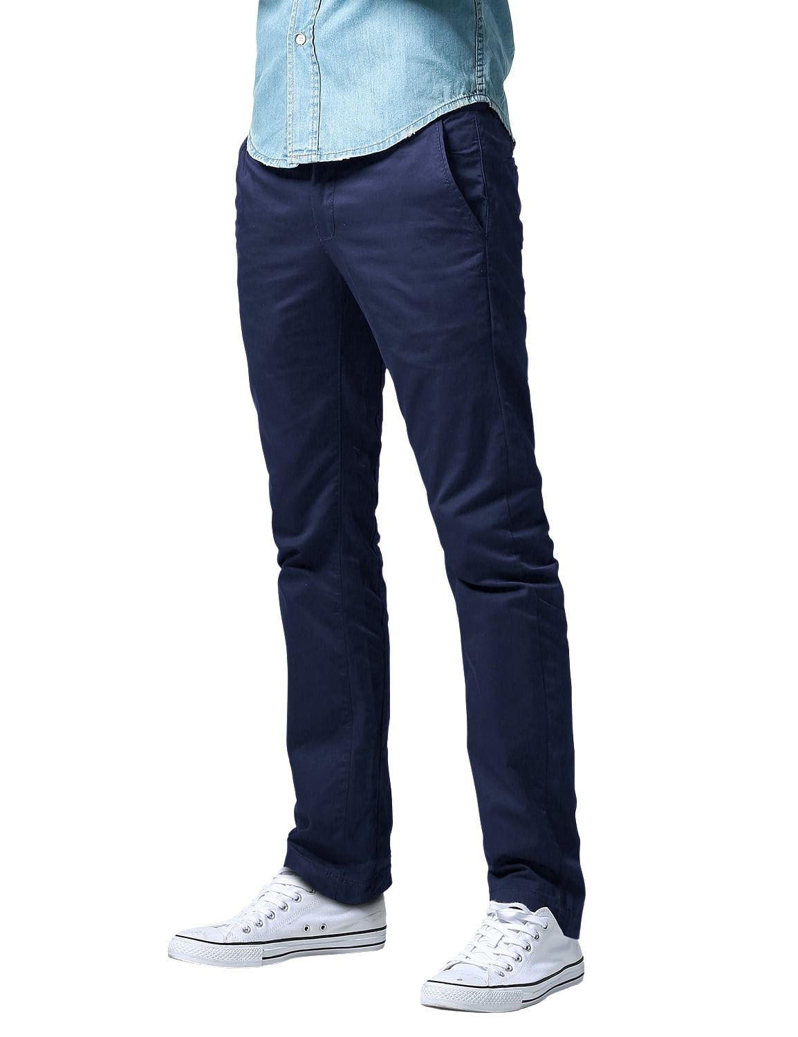 Matchstick Pantalon Décontracté à Jambe Droite Coupe Athlétique pour Homme