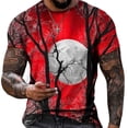 thumbnail image 1 of Styesk T-Shirts pour Homme Décontractés Mode Col Rond Chandail Imprimé T-Shirt Manches Courtes Hauts, 1 of 5