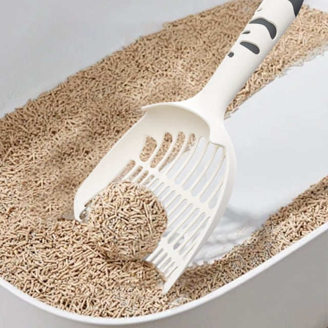 Ftwytp Pet Sand Shovel, Poop Removal Tool, Cats Litter Shovel, Filtering Excrement Shovel, Large Sloping Shovel Head, Hanging Standing Design, Comfortable Grip, Easy to Clean