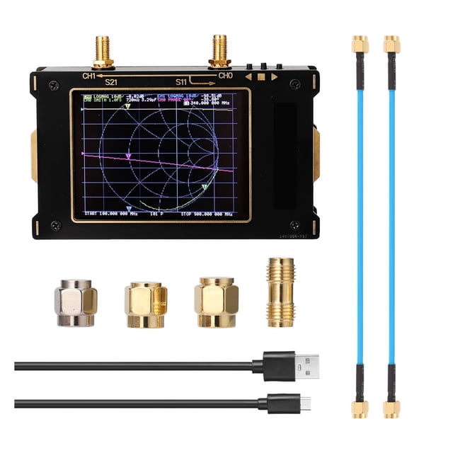 Vector Analyzer, 3G S-A-A-2 VNA V2 Vector Network Analyzer Digital VNA Tester MF HF VHF UHF USB Logic Antenna Analyzer Standing Wave ,Multiple Functions
