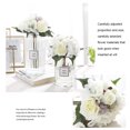 thumbnail image 4 of Xingzhi Artificial Flowers Bouquet Fake Hydrangea Heads Realistic Roses Party Home Decorative Table Wedding Display Decoration Champagne, 4 of 6