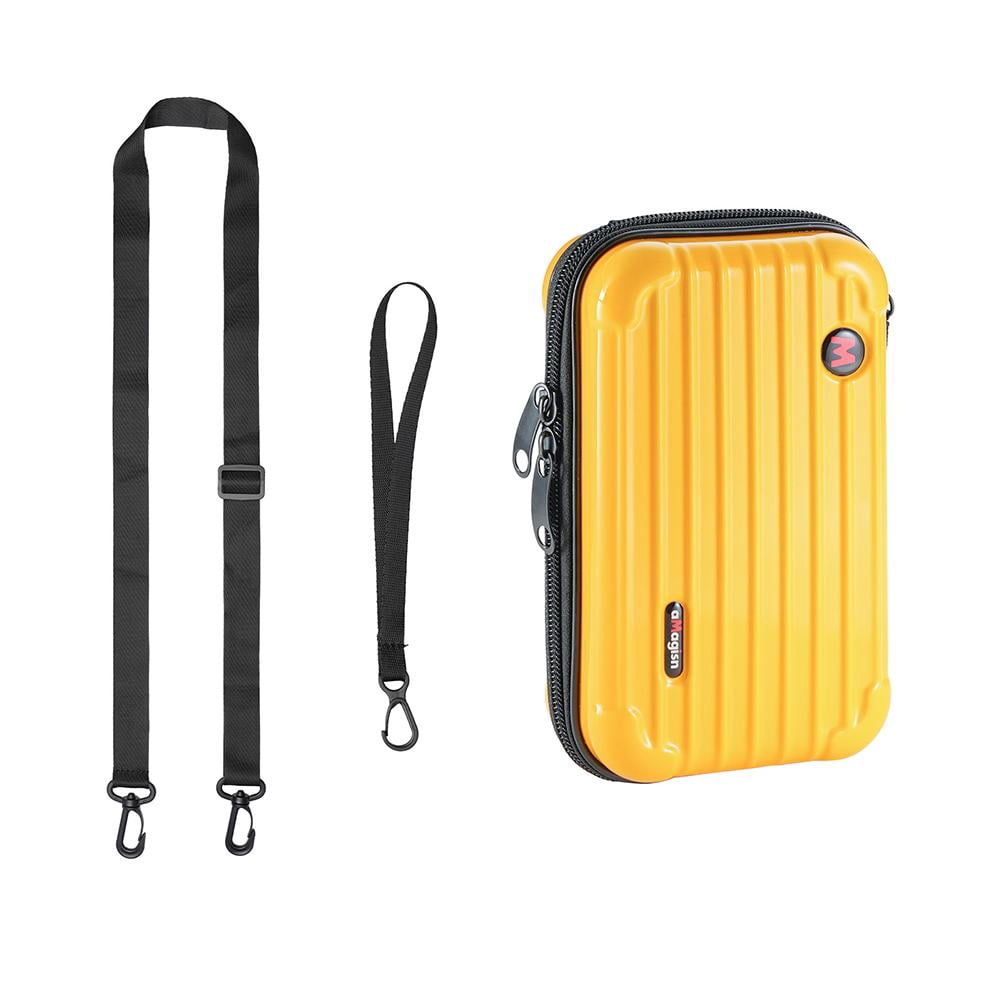 Coque Rigide de Protection pour Caméra d'Action, Sac de Rangement Résistant à l'Eau avec Double Fermeture Éclair, Matériau PC + Nylon
