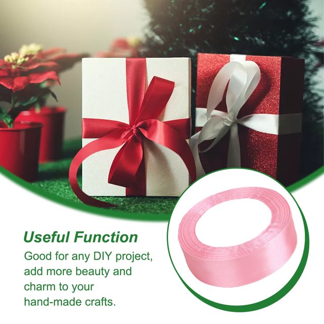 Gift Ribbon Wedding Decorations Clothes Making Supply DIY Craft Accessories Light-weight Polyester Ribbons for Ornaments Pink 04