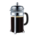 thumbnail image 1 of Toytexx 48oz Stainless Steel French Coffee Press, 12 Cup Coffee Maker with Double Filter & 2 Bonus Screens, 1 of 5