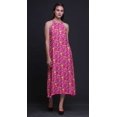 thumbnail image 4 of Bimba Robe Décontractée Florale Longue Dos Nu à Col Licou pour Femmes, Robe de Plage Imprimée - XX-Grand, 4 of 6