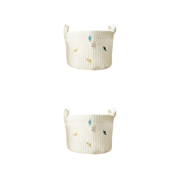 pitrice Sac de Rangement en Coton Mignon Dessin Animé de Remplacement Couche d'Allaitement Jouet Nouveau-Né Tout-Petit Seau de Rangement Pochette Poche Organisateur Type 4 Petit 2Ensemble