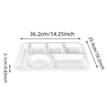 thumbnail image 3 of Commercial Grade Fast Food Trays Heat Imitation Porcelain Compartment Plates For School And Institutional Cafeterias Durable Tableware, 3 of 4
