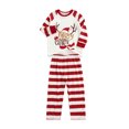 thumbnail image 2 of Faithtur Parent-Child Xmas Nightclothes Round Neck Elk Print Tops Trousers, 2 of 7