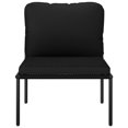 thumbnail image 5 of vidaXL 5 Piece Garden Lounge Set with Cushions Black PVC, 5 of 5