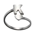 thumbnail image 1 of Fashion 26 English Letter Opening Rings Stainless Steel Girls Love Retro Jewelry, 1 of 9