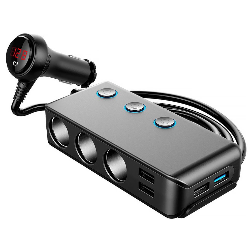 4 Port USB Car Fast Charger Car Cigarette Lighter Single Control Car Socket Adapter Car Product